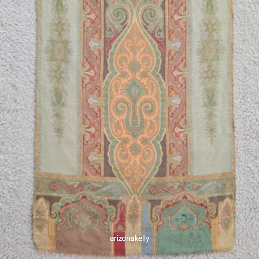 Etro Wool & Silk Scarf - Picture 9 of 16